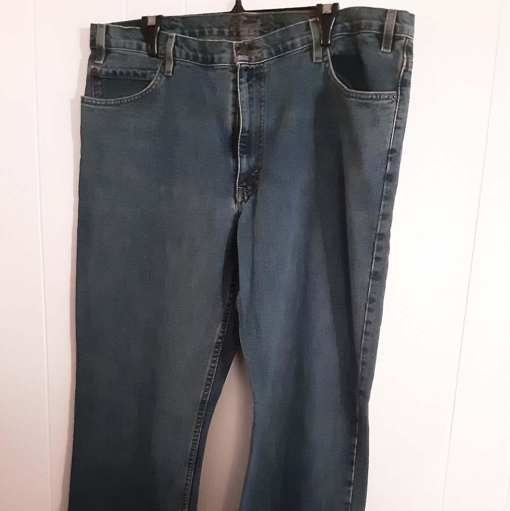 TWO Pair Of Eddie Bauer Classic Blue Denim Jeans - Picture 4 of 15